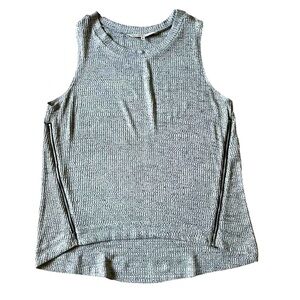 Rachel Rachel Roy High Low Zip Detail Tank Top Gray Xl